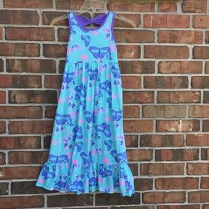 Girls butterfly Sleeveless Summer Dress Sz 7
